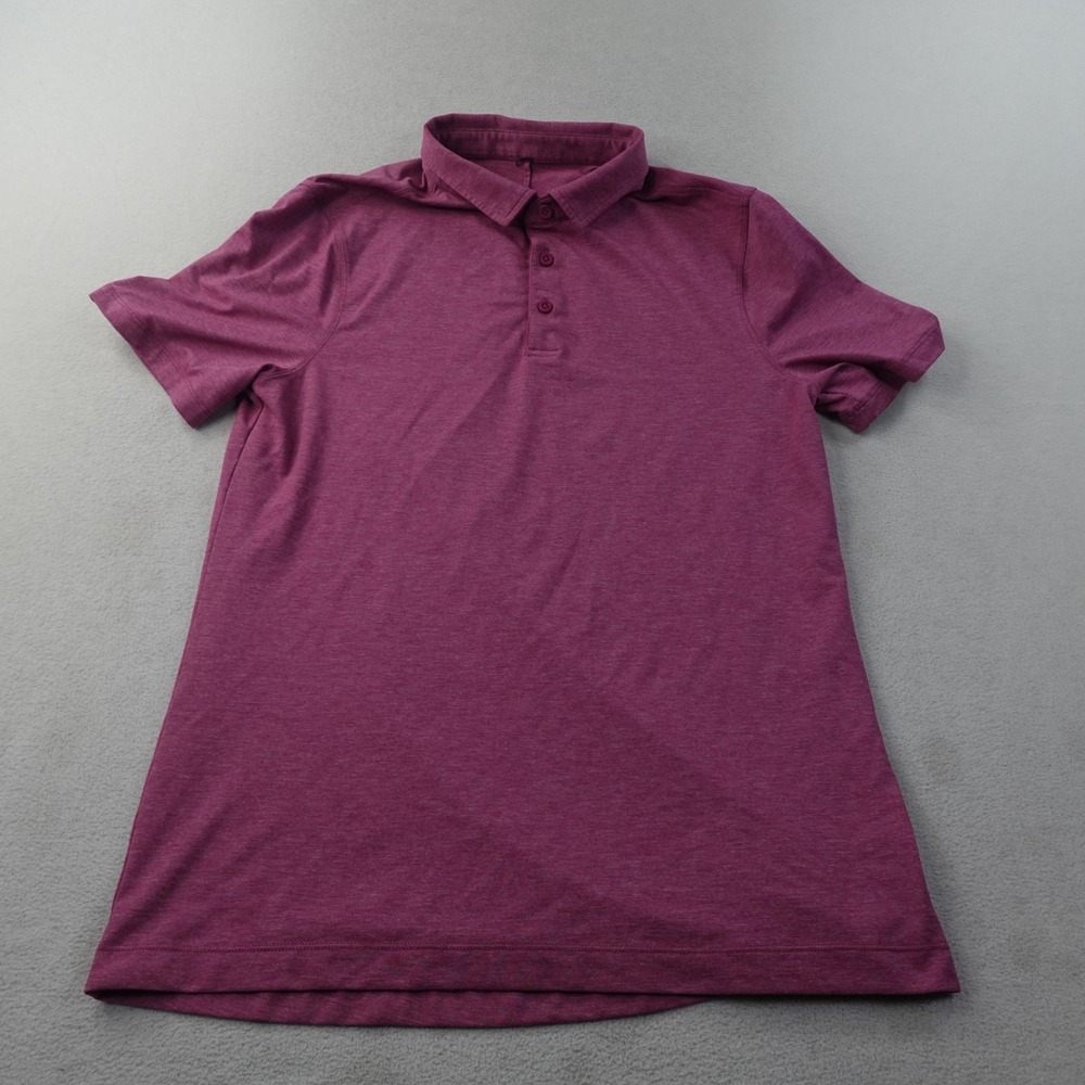Lululemon Evolution Polo Mens S Heather Pink Purple Golf Performance Shirt